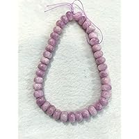 14mm natural kunzite roundel beads, quality, length 20cm -natural kunzite beads-purple color