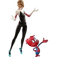 Marvel Spider-Man Into the Spider-Verse Movie Masterpiece Spider-Gwen & Spider-Ham Collectible Figure