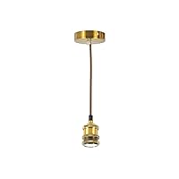 Simple Chandelier line Ceiling Light Retro Minimalist Style with E27 Edison Accessories Living Room bar loft Bedroom Cafe Decoration Lighting Device (Color : Antique Gold)