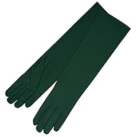 4-Way Stretch Matte Satin Dress Gloves Below-The-Elbow Length 8BL