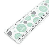 Good Vibes Mint Green Vibe Happy Kind 12 Inch Standard and Metric Plastic Ruler