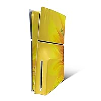 MightySkins Skin Compatible with Playstation 5 Slim Disk Edition Console Only - Sunflower Yellow | Protective, Durable, and Unique Vinyl Decal wrap Cover | Easy to Apply | Made in The USA