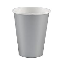 amscan 58015-18-66 - Party Buffett Cups Made of Cardboard/Paper - Pack of 8-250 ml - Silver