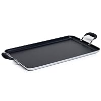 IMUSA USA, Black IMU-1812 Soft Touch Double Burner/Griddle, 20
