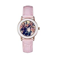 Personalized Graphic Picture Watch Leather Band Custom Photo Watch for Women