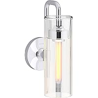 KOHLER Purist Bathroom Vanity Light Fixture, Wall Sconce Lighting, UL Listed, 1 Light, Polished Chrome, K-27262-SC01-CPL