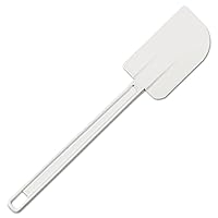 Rubbermaid Commercial Products Scraper Spatula/Food Scraper, 13.5-Inch, Dishwasher Safe, Heavy Duty Rubber Silicone Spatula for Cooking/Baking, White