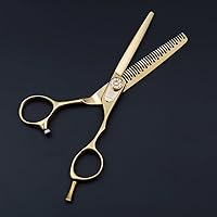 Professional Safety 6.0 inches Slim Hair Cutting Scissor Barber Salon Razor Edge Nose/Beard/Mustache Hair Trimming Scissors Tool (D-6 inch-Thinning Scissor)
