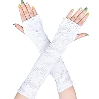 Men's and Women's Ripped Fingerless Halloween Cosplay Ripped Gloves
