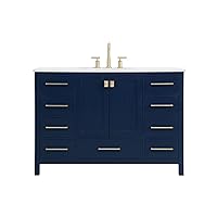 Elegant Kitchen and Bath 48 inch Single Bathroom Vanity Cabinet - Blue