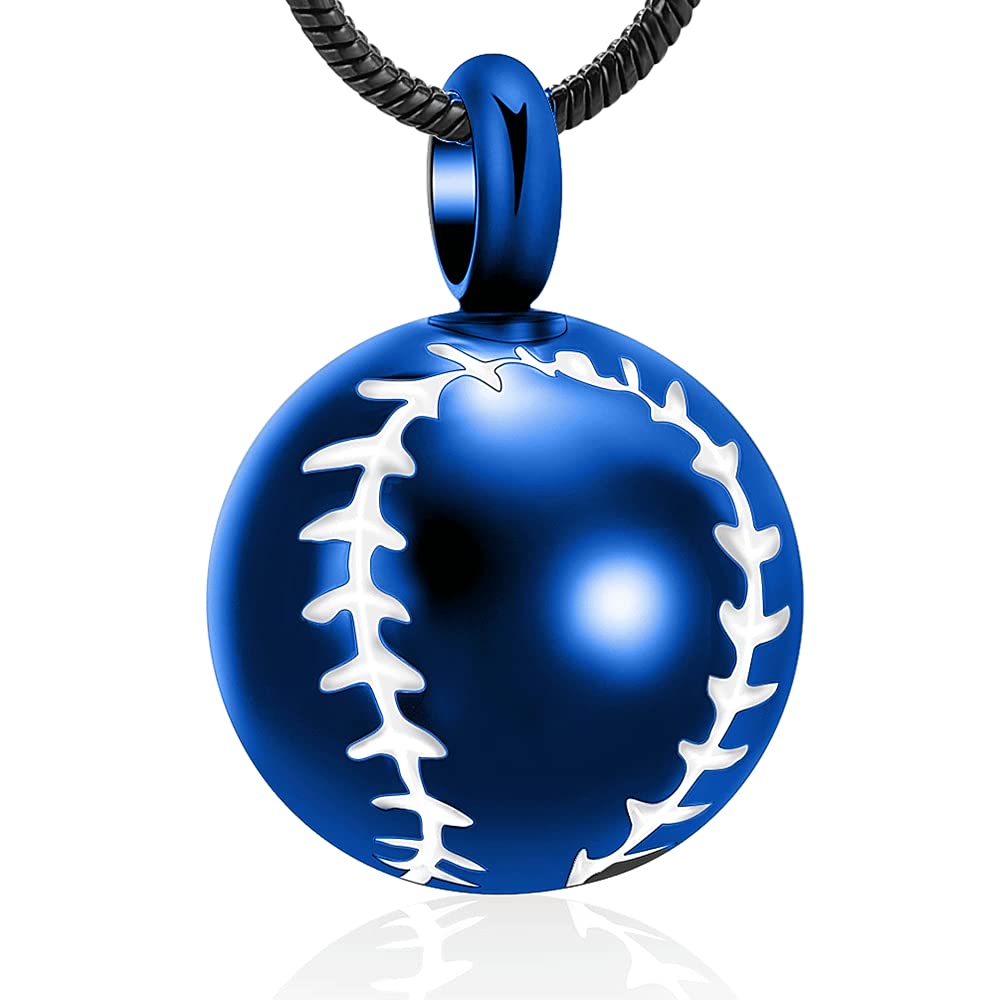 Stainless Steel 20mm Baseball Memorial Urn Jewelry Pendant Hold Cremation keepsake necklace for ashes