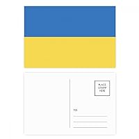 Ukraine National Flag Europe Country Postcard Set Birthday Mailing Thanks Greeting Card