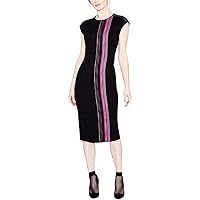 Rachel Rachel Roy Women's Tweed Stripe Midi Dress, Berry, 8