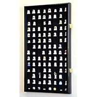 100 Opening Thimble/Small Miniature Display Case Cabinet Holder Wall Rack 98% UV Lockable