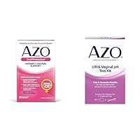 AZO Dual Protection Urinary & Vaginal Probiotic + UTI & Vaginal pH Test Kit (30 Count)