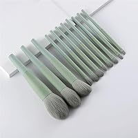 11pcs Forest Green Makeup Brush Set Soft Bristles Blush Brush Eyeshadow Brush Beauty Makeup Tools