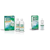 Opti-Free Replenish Multi-Purpose Disinfecting Solution with Lens Case Twin Pack (2 Count) and Opti-Free Puremoist Rewetting Drops