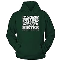 FanPrint Michigan State Spartans - I'm A Proud Brother of an Awesome Sister T-Shirt