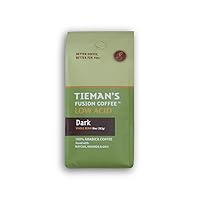 Tieman's Fusion Coffee, Low Acid Dark Roast, Whole Bean, 10 ounce bag