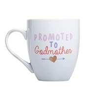 Pearhead Promoted To Godmother Mug, Keepsakes For Godmothers, New Baby Blessing Keepsakes, Godmother Proposal Gift, Holds 14 oz