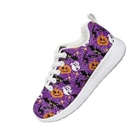Children's Sports Shoes Boys and Girls Halloween Design Shoes Lightweight Comfortable Mesh Cloth Breathable Fit Size 11.5-3 Big/Little Kid