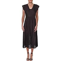 Anne Klein Women's Embroidered Cap Sleeve Fit & Flare Dress