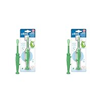 Dr. Brown's Baby and Toddler Toothbrush, Crocodile 2-Pack, 1-4 Years