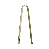 Party Essentials Bamboo Disposable Green Mini Tongs, Toast Serving Utensils, 6