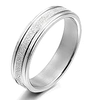 Gemini Custom His or Her Anniversary Wedding Couple Titanium Rings width 4mm Valentine's Day Gift