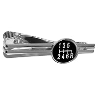 6 Speed Shift Knob Manual Transmission Round Tie Bar Clip Clasp Tack - Silver