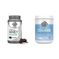 Garden of Life Sport Whey Protein Powder Chocolate, Premium Grass Fed Whey Protein & Collagen Peptides Grass Fed, 19.75 Ounce