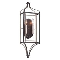 Minka Lavery Wall Sconce Lighting 4342-593, Astrapia Candle Damp Bath Vanity Fixture, 2 Light, Dark Rubbed Sienna