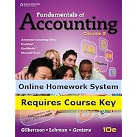 Aplia for Gilbertson's Fundamentals of Accounting: Course 2, 10th Edition