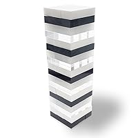 3D Luxe Acrylic Stacking Tower Puzzle Game (Clear/Opaque/Blk/White)