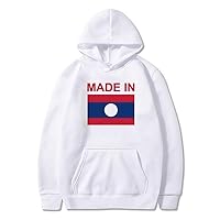 Made In Laos Country Love Sweatshirt Pullover Fleece Hoodie Sweater Sport