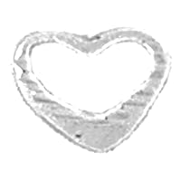 14K White Gold Floating Heart Pendant