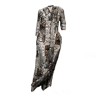 Women's Holiday Casual Lapel Robe Long Floral Printed Cotton Dress Button up Shirt Long Casual Dress