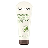 Aveeno Positively Radiant Skin Brightening Exfoliating Daily Facial Scrub, Moisture-Rich Soy Extract, helps improve skin tone & texture, Oil-& Soap-Free, Hypoallergenic, 7 oz