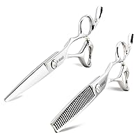 5.5 INCH hair cutting scissors and 5.5 INCH hair thinning scissors professional scissors