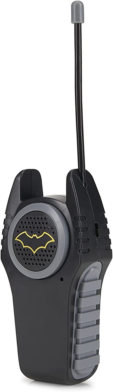 Batman 12383 Molded Walkie Talkies for Kids Flexible saftey antenna and morse code with On/Off switch, Stylish appearance, Lovely and fashion, 2 Pieces, Black