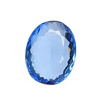 GEMHUB Blue Topaz 111.00 Ct Oval Cut Blue Topaz Loose Gemstone for Jewelry