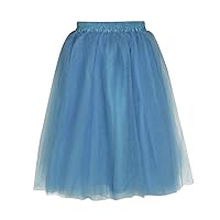 Women's high Waist Tutu Skirts Elastic mesh a-line Mini Skirts Teen Girls Fairy Tulle Layered Skirts Adult Prom Skirt
