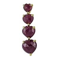 Carillon Ruby Gf Natural Gemstone Heart Shape Pendant 10K, 14K, 18K Yellow Gold Engagement Jewelry