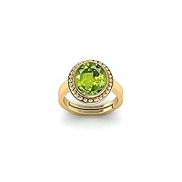 Certified Natural 925 Sterling Silver Peridot Ring Oval Cut, Stacking Ring, Peridot Wedding Ring, Faceted Bridal Ring, August Birthstone Silver Ring By SILVER JEWELLERY