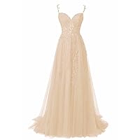 Tulle Prom Dresses 2024 Lace Appliques Evening Party Dresses Long Ball Gown for Women Cocktail with Slit