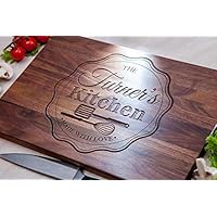 IntraSStudio Wooden Cutting Boards for Kitchen - Engraved Cutting Boards for Kitchen Dishwasher Safe - Butcher Block Cutting Board -Gift Box for Birthday