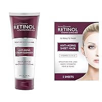 Retinol Anti-Aging Cream Cleanser Daily Deep Cleansing & Moisturizes for Softer Face Anti-Aging Sheet Mask.