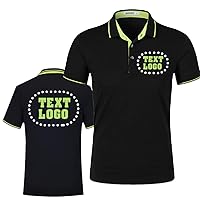Custom Men's Women's Novelty Polo Shirts Add Your Own Text Logo Design Workwear Personalized Tshirt Teamshirt