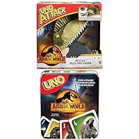 Mattel Games Jurassic Uno Attack + Uno