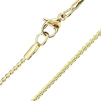 Paula & Fritz® Necklace Women's Stainless Steel Silver Gold Rose 435 mm Long 1.5 mm Wide Men's Chain Necklace Necklace Necklace Women's Chains Men's Chains